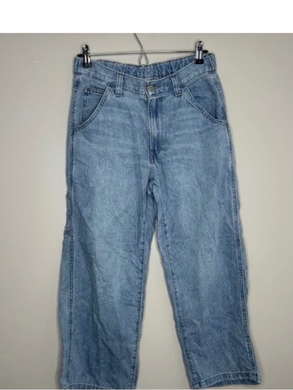 Light Wash Denim Jeans - Casual Straight Leg lightweight